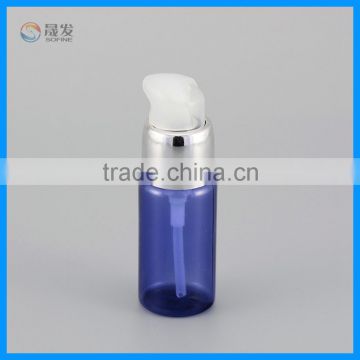 Round plastic cosmetic small lotion pump bottle 15ml