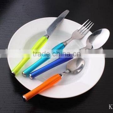 Colorful Plastic Handle Stainless Steel Cutlery - KX-P022