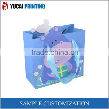 Custom paper bag gift bag shopping bag blue