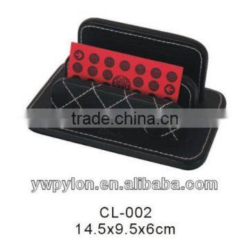 High-grade black leather holder for business card