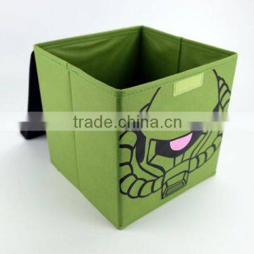 Collapsible Non-wovon Fabric Lego Storage Box ,Robot Green Lego Storage Box