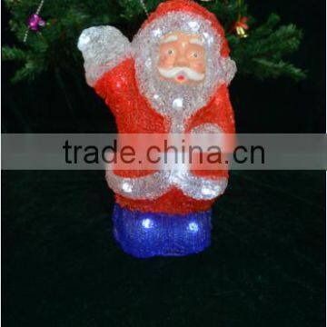 Battery operated Acrylic Santa white LED,Christmas Lights indoor use