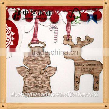 Laser Cutting White Painted Small Recycled Wooden Christmas Tree Crafts photo-4