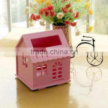 WPC foam board Small House Carving tissue box