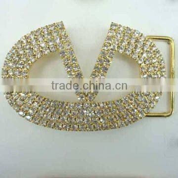 Hot Sales Unique Designs Popular Crystal Decorative Belt Buckle With Rhinestone for Garment Accessory in Bulk photo-2