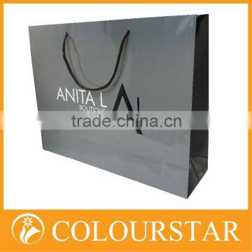 shopping paper bag with pp rope