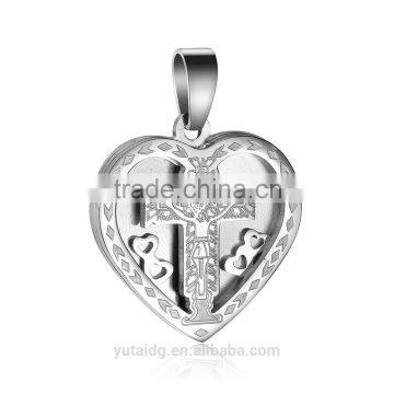 Jingli Jewelry Fashion Heart Shape Pendant Engraved Heart Pendant(GH-015)