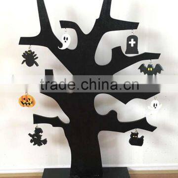 Wooden halloween tree for party or home decoration on topdesk hallowmas hot sale gifts as promotion items in window shopping