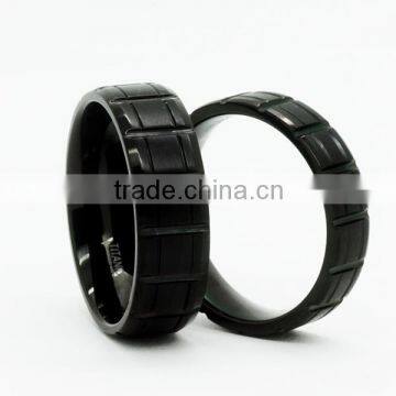 Matt Black Plated Titanium Rings Wholesale Couple's Wedding Ring