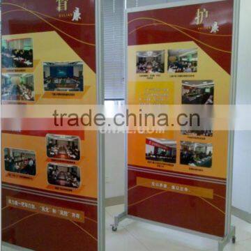 Mobile parition wall with wheels for exhibition, art display,paiting works display