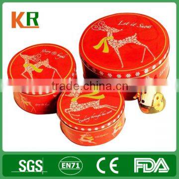 Red Round Shape Decorative Custom Paper Gift Box