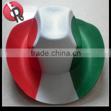 Plain Dyed Pattern and non-woven Material flashing cowboy hat