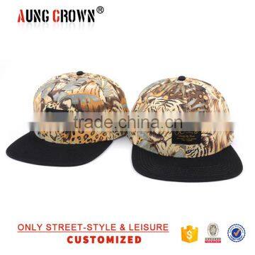 Wholesale Custom Print Snap Back Cap With Woven Label