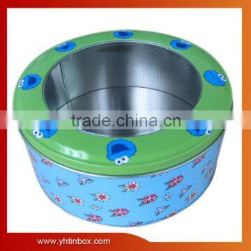 clear window round tin box