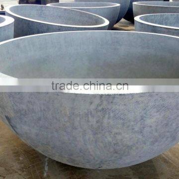 large diameter hemispherical dish head dish end for bituman tanker with hot pressing