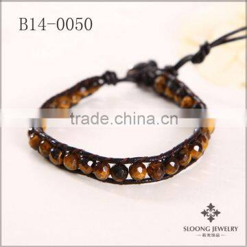 fashion handmade beads jewelry in bracelets & Bangles tiger eye beads bracelet knitted beads bracelet