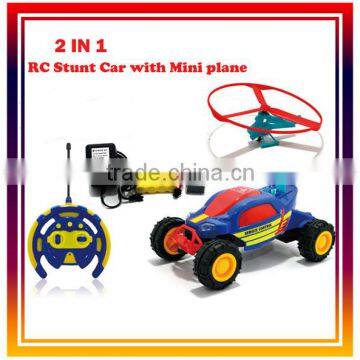 5 Channel radio control drift car with Mini plastic plane