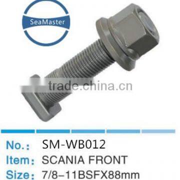 High strenth alloy wheel bolt with nut 7/8-11BSF*88mm for trucks and autos