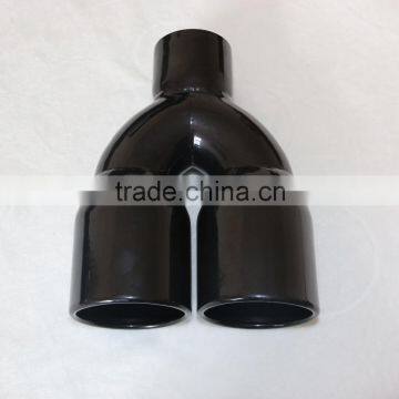 Black Paint Double Outlets Exhaust Tip Chinese Wholesale