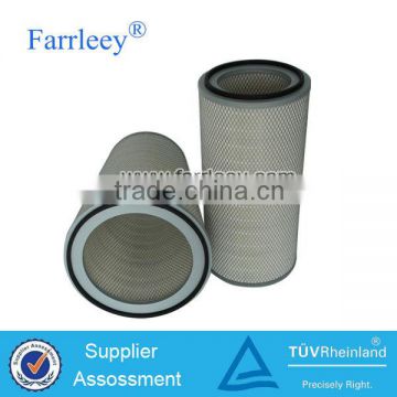 Spun bonded polyester filter cartridge for gas turbine