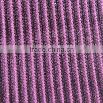 Super soft 100% polyester black yarn stripe velvet fabric for sofa , hometextile ,upholstery