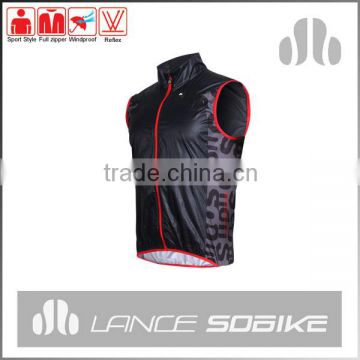 2014 custom quality bicycle racing vest, cycling vest with YKK zip