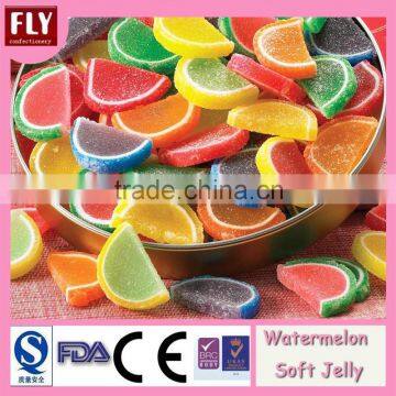 Mini Watermelon Slice Shape Sugar Coated Soft Jelly Candy