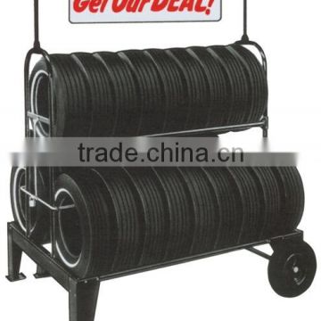 Australia Metal tire display stand with wheels