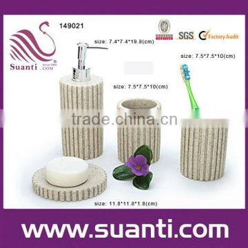 Wholesale high quality polystone bath accessory set for sale