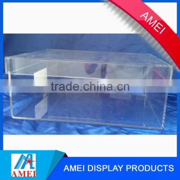 Factory Customized airtight square clear Acrylic shoe box for packing