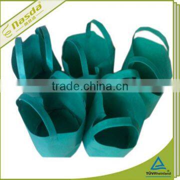 non woven colored plant pot with handle