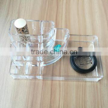 Wholesale Innovative Household Small Size Clear Cosmetic Acrylic Makeup Organizer With 8 Grids for Store Jewelry Cosmetic