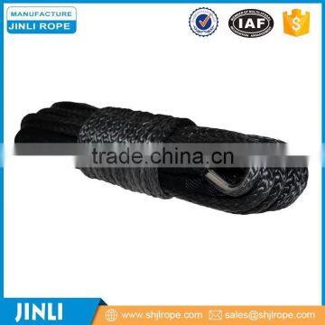 Jinli uhmwpe synthetic rope replaced wire winch rope 33000lbs winch use in off-road winch atv winch,warn winch