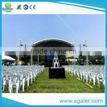 9m*9m ground support pa wings and white canopy used aluminum truss