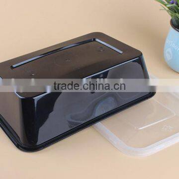 Black Takeaway Food Container With Cutlery 3 Compartment 1000ml photo-4