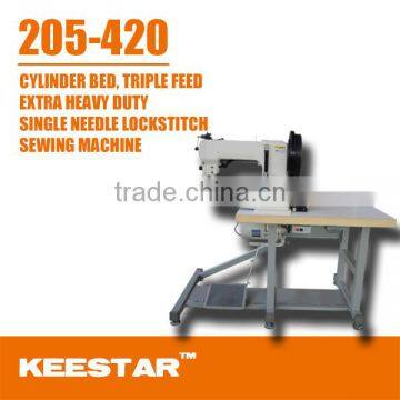 Keestar 205-420 cylinder bed walking foot and needle feed,heavy duty shoes leather bag sewing machine