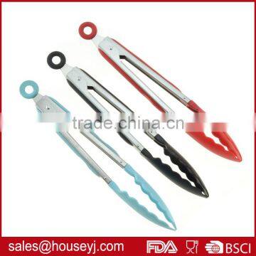 10 inch high quality stainless steel bread tongs food tongs kitchen serving tongs