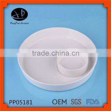 SGS certified round melamine chip dip plate