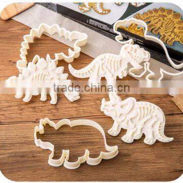 Set of 3-pieces Baking Cookie Cutters Cake Decoration Dinosaur Skeleton Fossil Dinosaur Fossil Cookie Making Molds Stamps