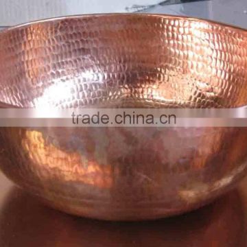 Wholesale Copper Hammered Manicure Shiny polish Bowls for Spas & Saloon