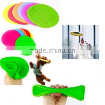 Promotional Colorful Silicone Frisbee / Flying Disk / Flyer For Dog