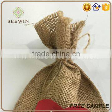 High Quality Heart Pattern Personalised Jute Bag photo-6