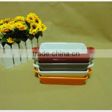 2014 Hot Sale Square Shape Color Ceramic Bakeware photo-3