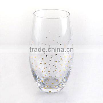 High Quality Wine Glass Set With Gold Decal photo-3