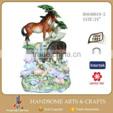 24 Inch Resin Horse Decoration Indoor Water Fountain