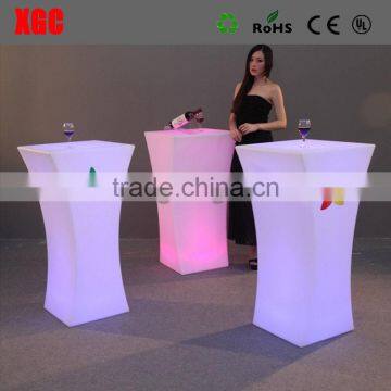 Highboy bar counter table with led lighting for events