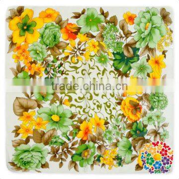 Spring Stylish Fashion Chiffon Scarf Cheap Flower Print Lady Scarf photo-3