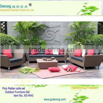 outdoor furniture patio garden use PE synthetic rattan/wicker sectional sofa set furniture