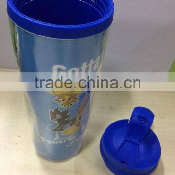 Hot Sale Plastic Double Wall Mug 350ml With Customized Logo photo-2