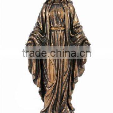 Garden decoration antique religious metal crafts life size bronze madonna